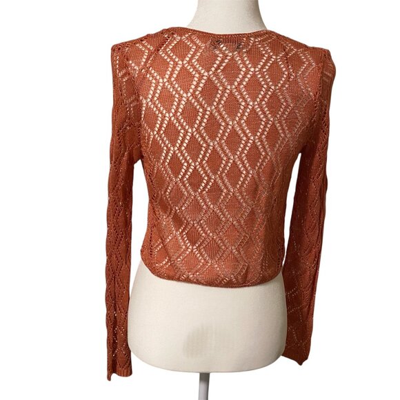 VINTAGE Worthington Shimmer Tie Front Cardigan - Picture 2 of 10